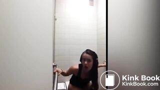 Sexy girl has pooping in public