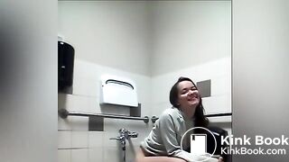 Sexy girl has pooping in public