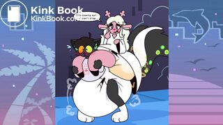 Noelle's diapered piggyback ride accident