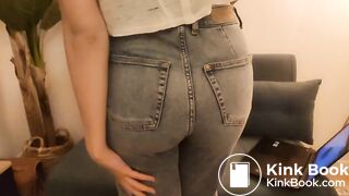 poop in jeans