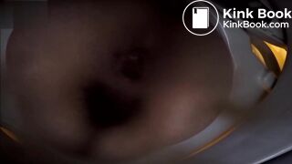 Close up Japanese toilet Scat