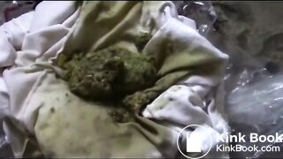 Green poop in white tights