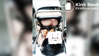 chinese girl scat feeding - 01