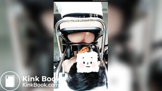 chinese girl scat feeding - 01