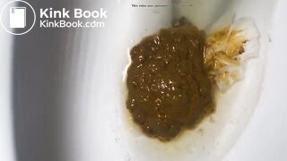 Ebony shitting in toilet - video 2