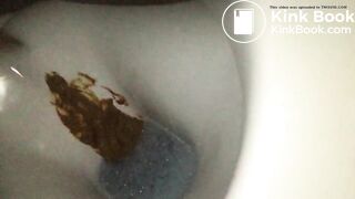 Creamy shit in toilet