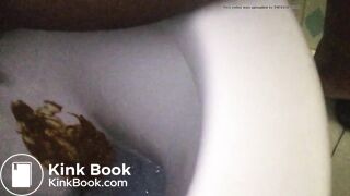 Creamy shit in toilet