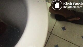 Creamy shit in toilet