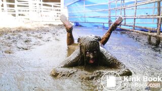 Shiny In Cow Dung - orgasm in shit and latex