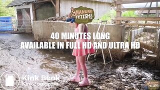 Shiny In Cow Dung - orgasm in shit and latex