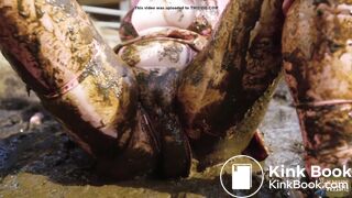 Shiny In Cow Dung - orgasm in shit and latex