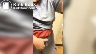 Nurse on break going poop in toilet stall at work