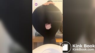 Girl pooping on toilet - video 7