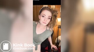 Girl shitting off chair