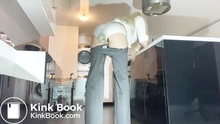 panty poop in business clothes