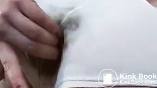 Retro Sexy Hot Blonde Girl Huge Wet White Panty Poop