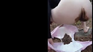 MESSING A DIAPER IN THE WOODS