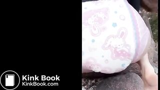 MESSING A DIAPER IN THE WOODS