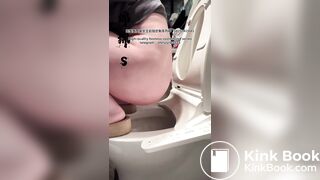 Girl pooping in toilet 016