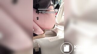 Girl pooping in toilet 016