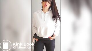 Spanish girl strips quickly then shits in the Missiona