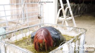 Exploring the farm - orgasm in mud and cowshit