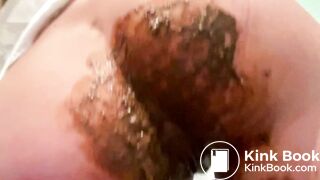 Big sloppy poop in white panties