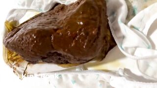 Liquid load in white panties