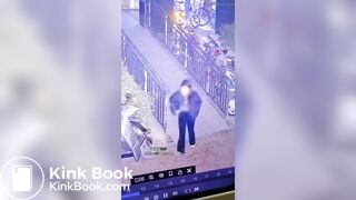 This girl couldn't hold on,in community square