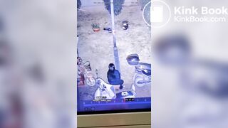 This girl couldn't hold on,in community square