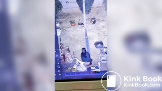 This girl couldn't hold on,in community square