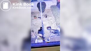 This girl couldn't hold on,in community square