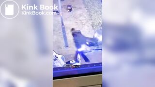 This girl couldn't hold on,in community square