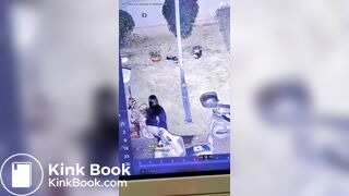 This girl couldn't hold on,in community square