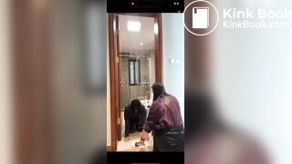 Amateur Femdom - Toilet Slave Finishing his meal