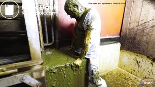 Girlfriend's Cowshed Tour - couple in cowshit