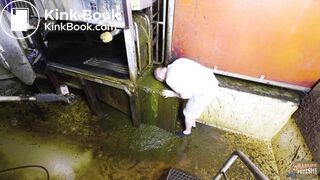 Girlfriend's Cowshed Tour - couple in cowshit