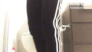 Pooping on toilet