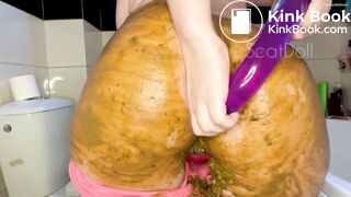 Fat Ass Latina diarrhea smear and dirty anal - video 2