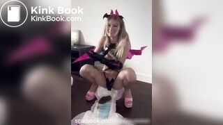 DEMON GIRL DOES OPEN DIAPER POO