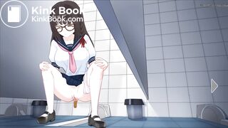 Japanese School Anime girl pooping - 若菜Wakana