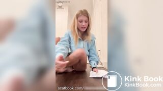 One of my favorite scat girl shitting in diaper - video 2