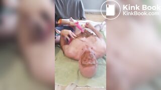 Human toilet being fed her shit