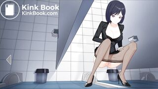Japanese School Anime girl pooping - 绿川沙希
