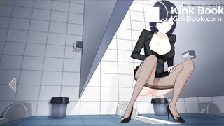Japanese School Anime girl pooping - 绿川沙希