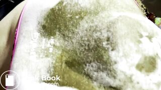 Poop and masturbation in white panties