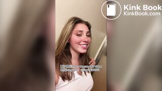 A beautiful girl's sexy tongue and saliva