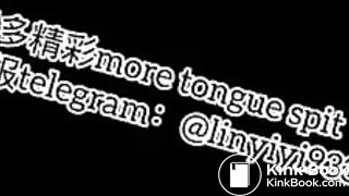 A beautiful girl's sexy tongue and saliva 2