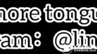 A beautiful girl's sexy tongue and saliva 3