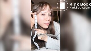 A beautiful girl's sexy tongue and saliva 3